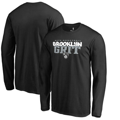 Brooklyn Nets Street Grit Hometown Collection Long Sleeve T-Shirt - Black on sale