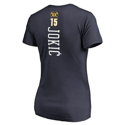 Nikola Jokic Denver Nuggets Women's Team Backer Name & Number V-Neck T-Shirt sale - Navy sale