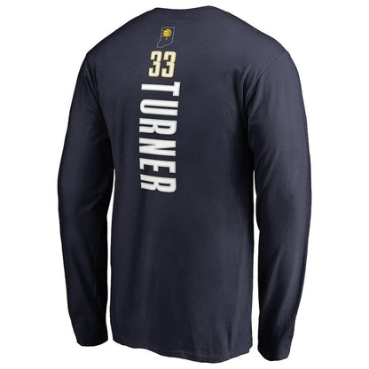 Myles Turner Indiana Pacers Long Sleeve Backer Name and Number T-Shirt - Navy outlet