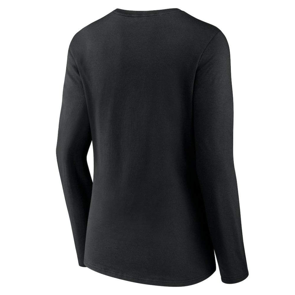 Colorado Rockies Women's Team Lockup Slim Fit Long Sleeve V-Neck T-Shirt - Black