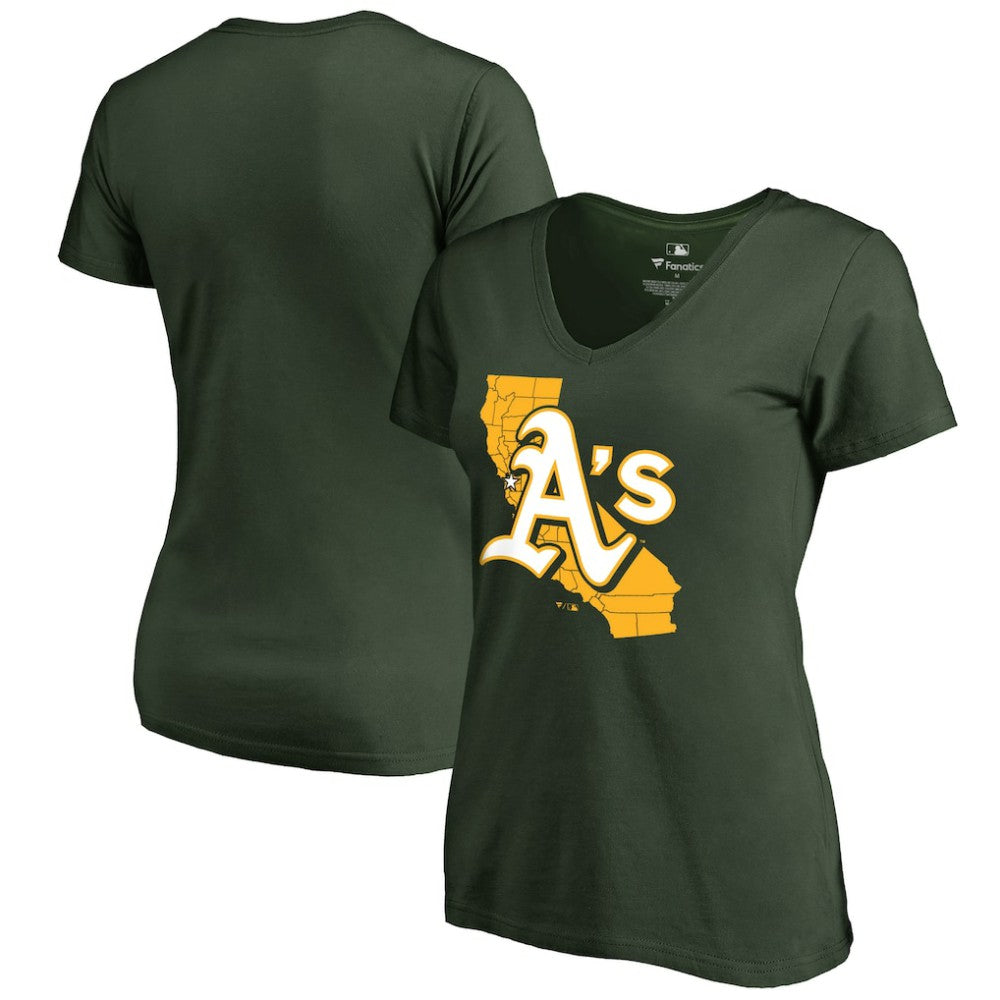 Athletics Women's Hometown Collection The Big O V-Neck T-Shirt - Green