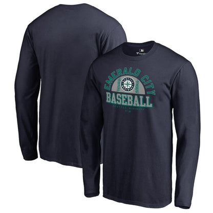 Seattle Mariners Hometown Collection Cascadia Long Sleeve T-Shirt - Navy