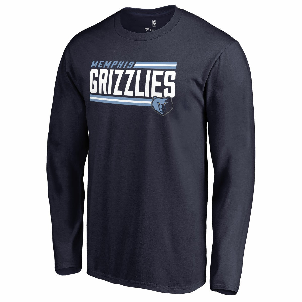Memphis Grizzlies Onside Stripe Long Sleeve T-Shirt - Navy for sale