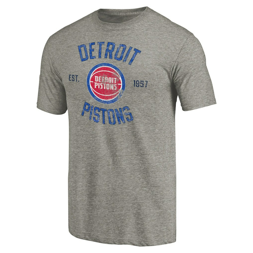 Detroit Pistons Team Heritage Tri-Blend T-Shirt sale - Gray outlet