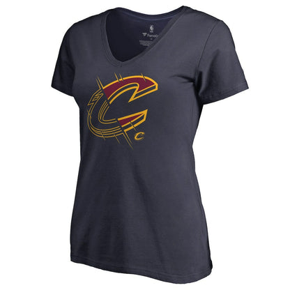 Cleveland Cavaliers Women's X-Ray Slim Fit V-Neck T-Shirt sale - Navy for sale