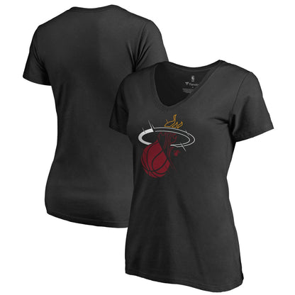 Miami Heat Women's X-Ray Slim Fit V-Neck T-Shirt - Black online