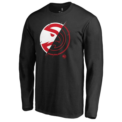 Atlanta Hawks X-Ray Long Sleeve T-Shirt - Black discount