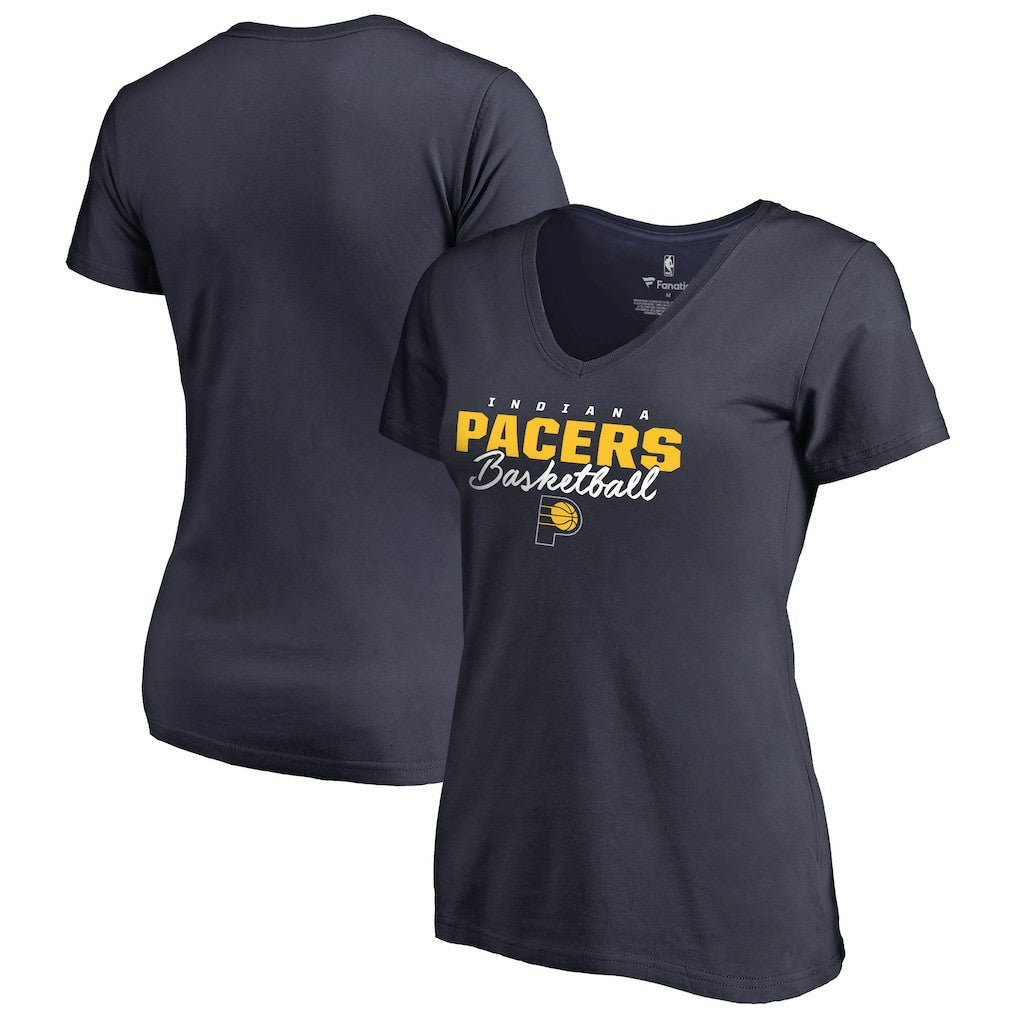 Indiana Pacers Women's Script Assist V-Neck T-Shirt - Navy outlet