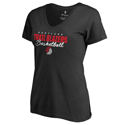Portland Trail Blazers Women's Script Assist T-Shirt - Black sale