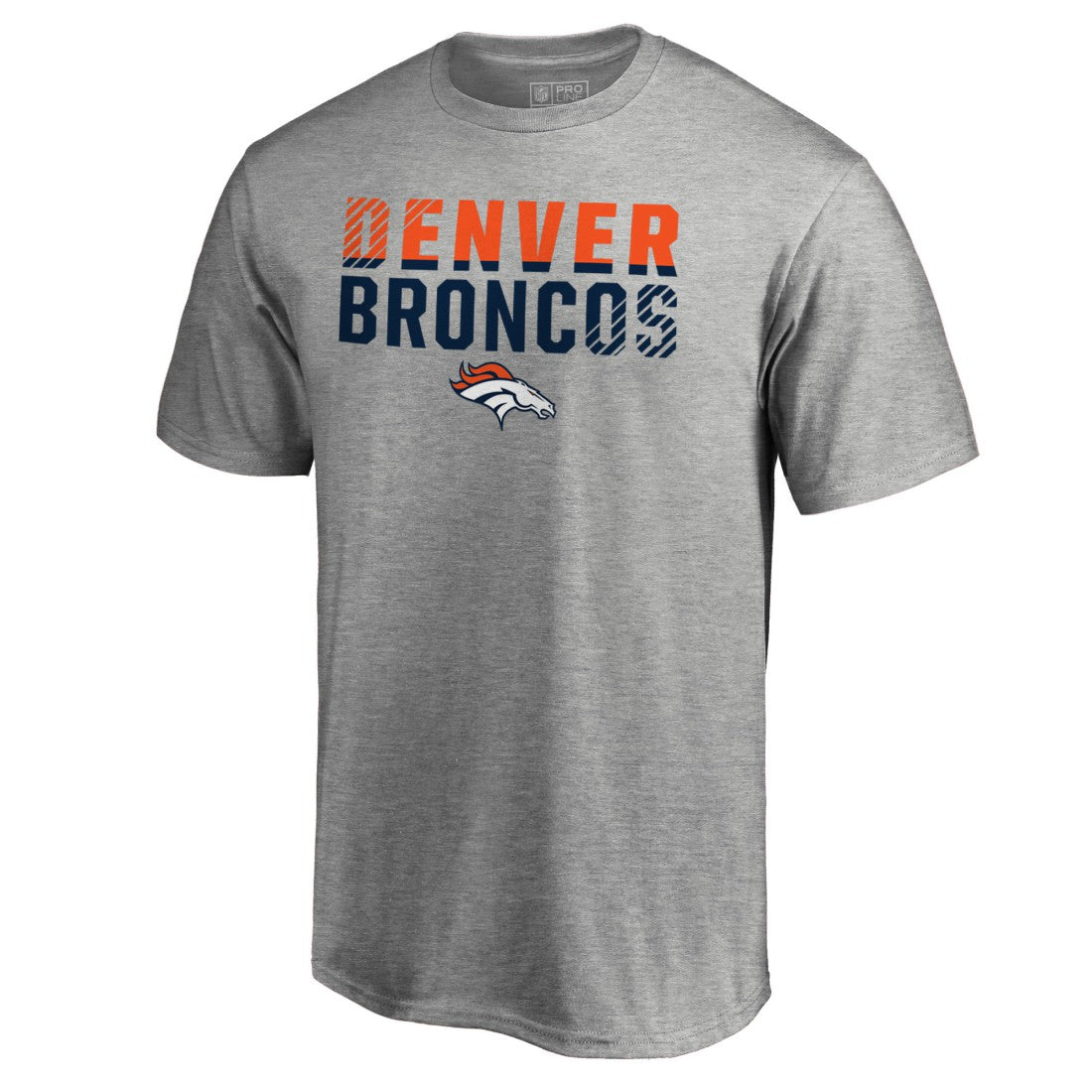 Denver Broncos Iconic Collection Fade Out T-Shirt - Ash cheap