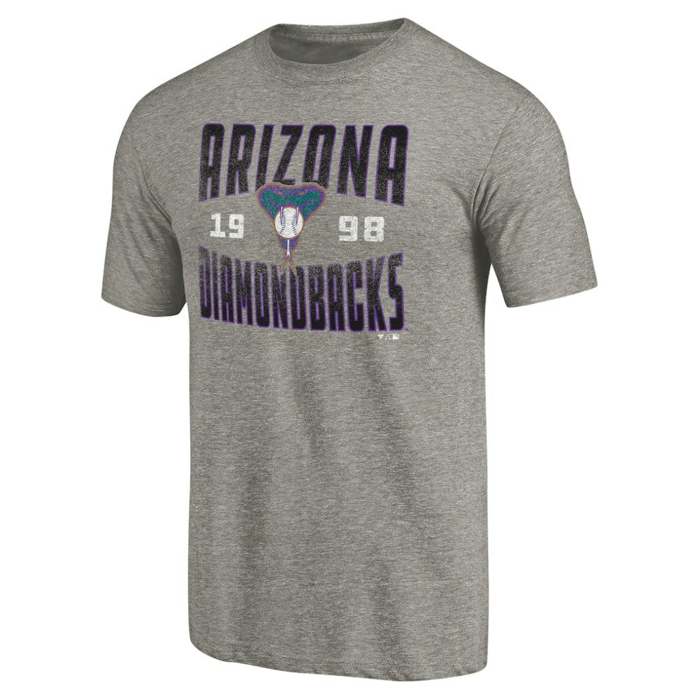 Arizona Diamondbacks Cooperstown Collection Antique Stack Tri-Blend T-Shirt - Gray