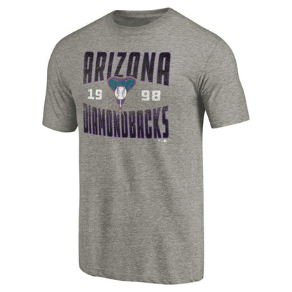 Arizona Diamondbacks Cooperstown Collection Antique Stack Tri-Blend T-Shirt - Gray