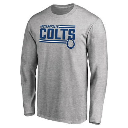 Indianapolis Colts Iconic Collection On Side Stripe Long Sleeve T-Shirt - Ash discount