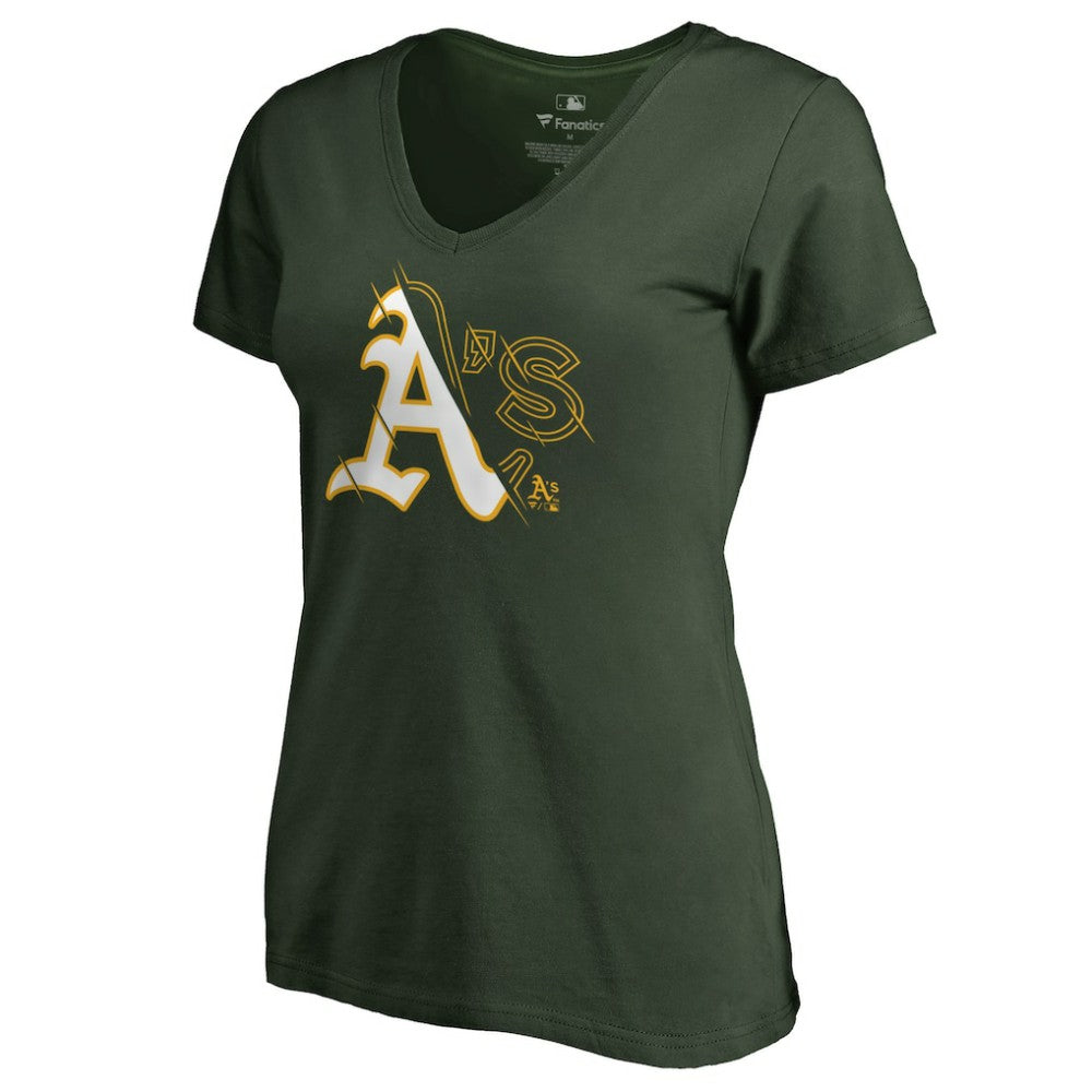 Athletics Women's X-Ray V-Neck T-Shirt - Green
