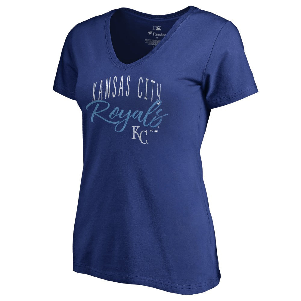 Kansas City Royals Women's Graceful V-Neck T-Shirt - Royal