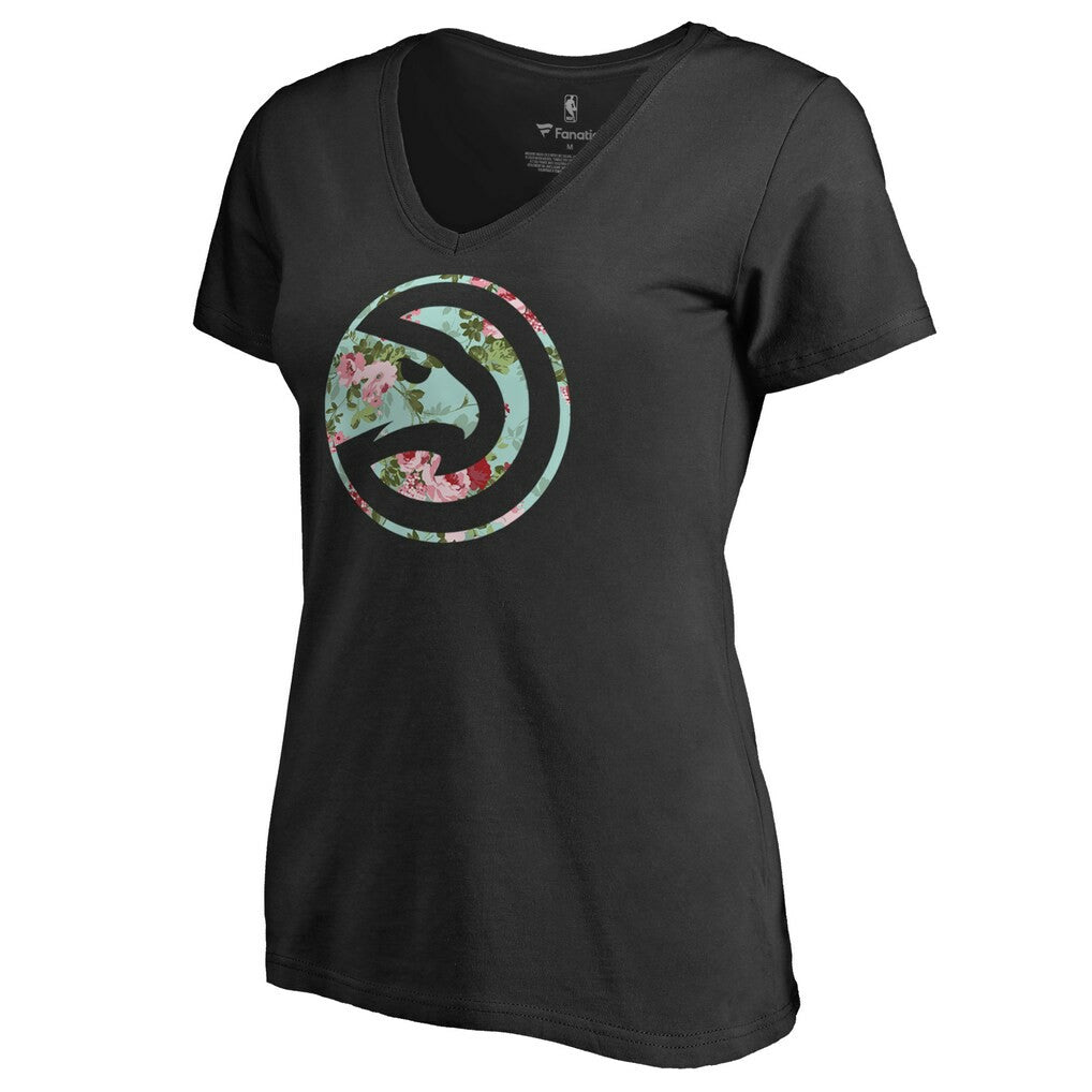 Atlanta Hawks Lovely V-Neck T-Shirt - Black sale