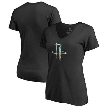 Houston Rockets Lovely V-Neck T-Shirt - Black sale