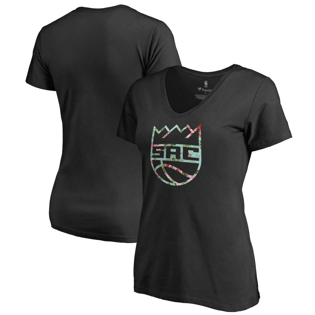 Sacramento Kings Lovely V-Neck T-Shirt sale - Black online