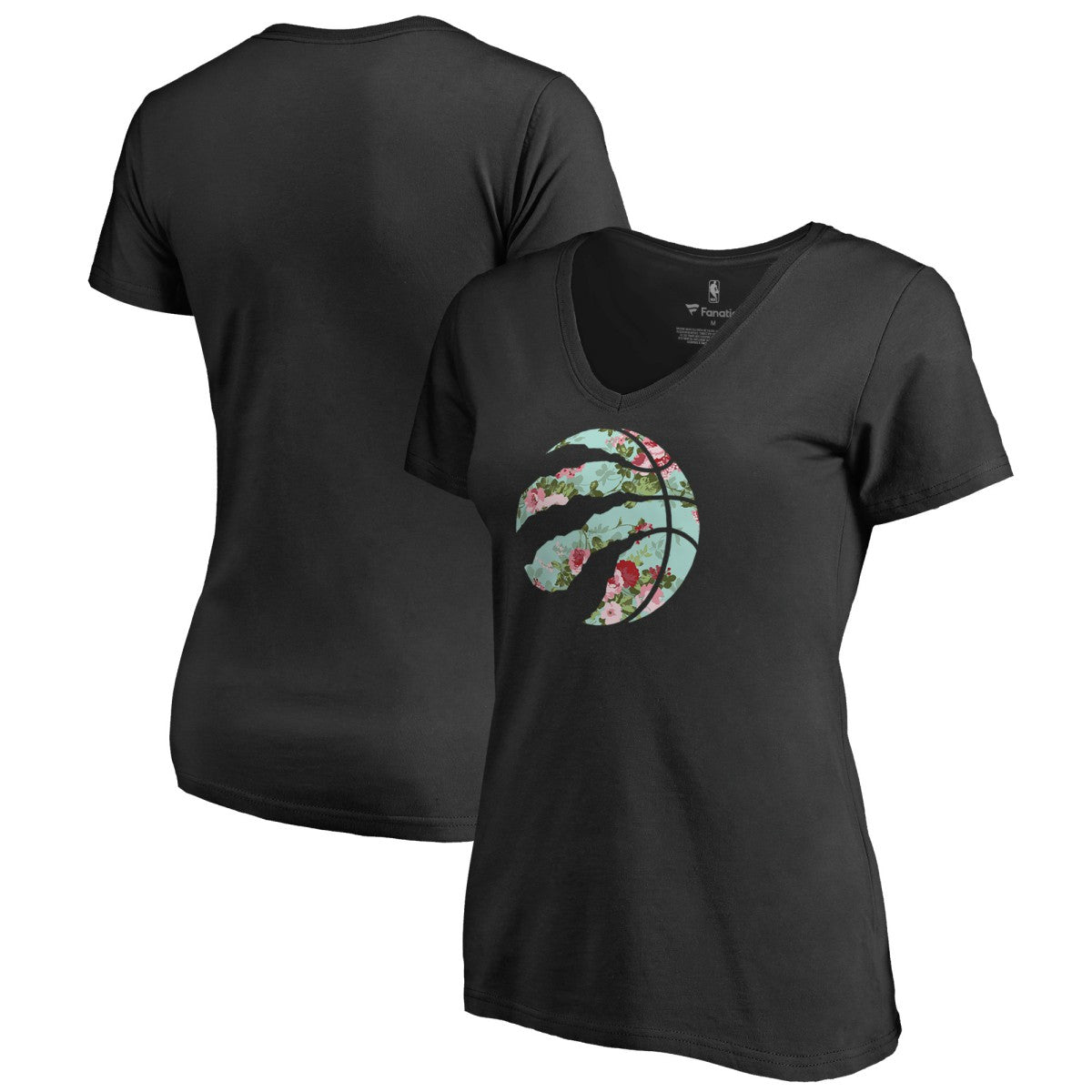 Toronto Raptors Lovely V-Neck T-Shirt - Black on sale