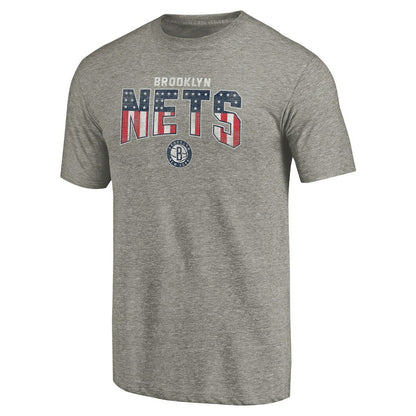 Brooklyn Nets Freedom Tri-Blend T-Shirt - Gray discount