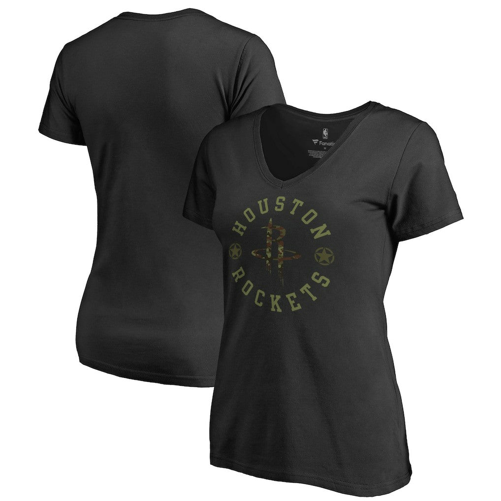 Houston Rockets Women's Liberty V-Neck T-Shirt - Black cheap