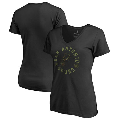 San Antonio Spurs Women's Liberty V-Neck T-Shirt - Black cheap