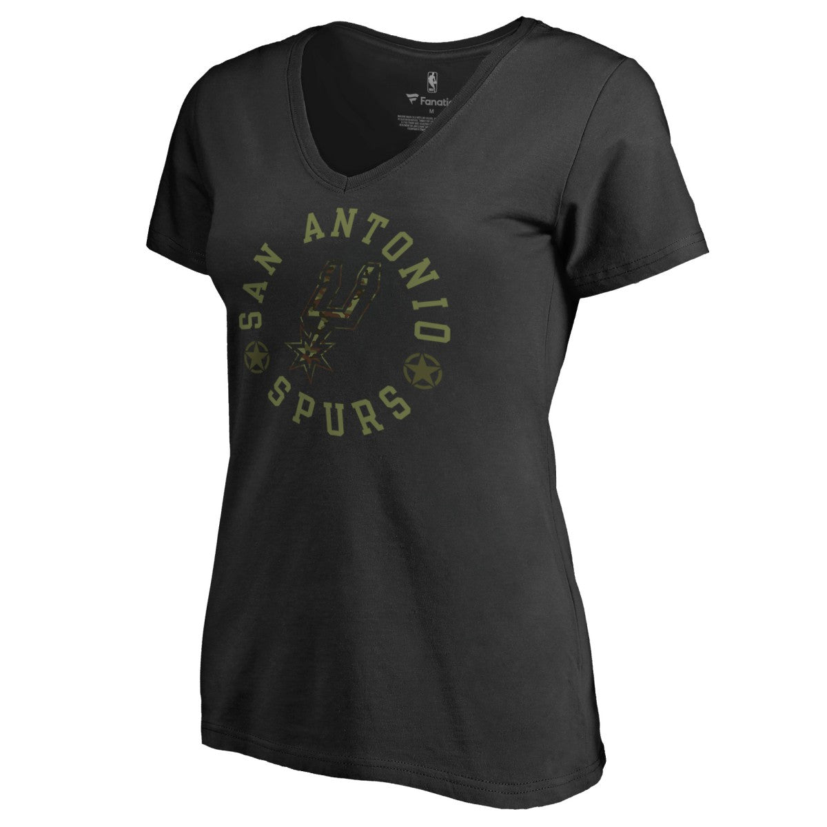 San Antonio Spurs Women's Liberty V-Neck T-Shirt - Black cheap