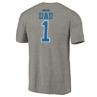 Dallas Mavericks Greatest Dad Tri-Blend T-Shirt sale - Gray online