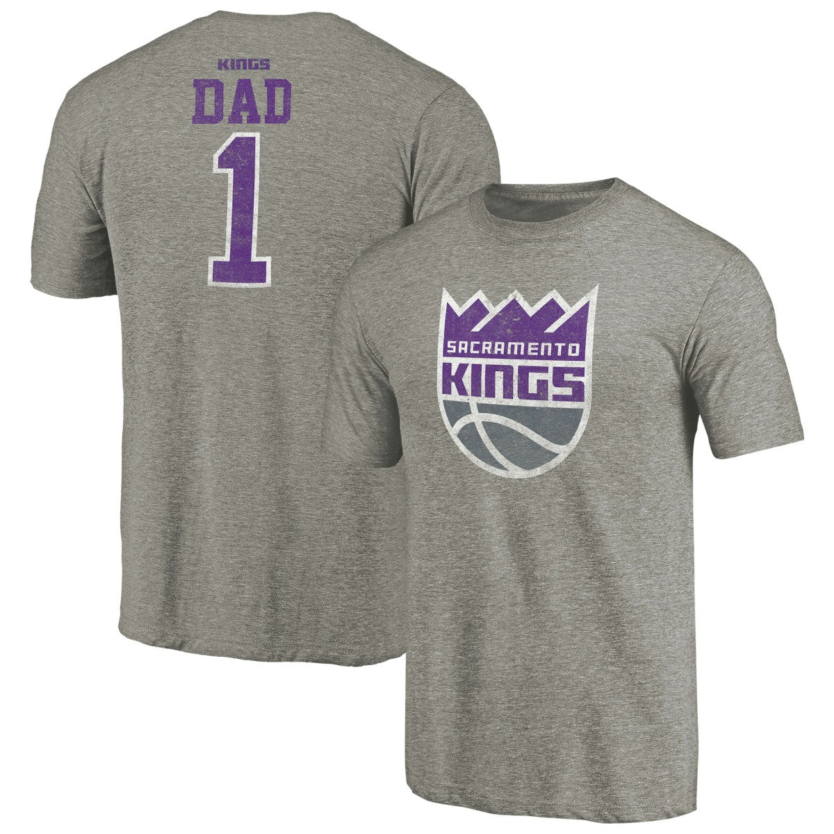 Sacramento Kings Greatest Dad Tri-Blend T-Shirt - Gray sale