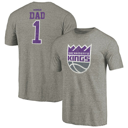 Sacramento Kings Greatest Dad Tri-Blend T-Shirt - Gray sale
