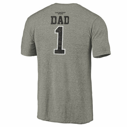 San Antonio Spurs Greatest Dad Tri-Blend T-Shirt - Gray on sale