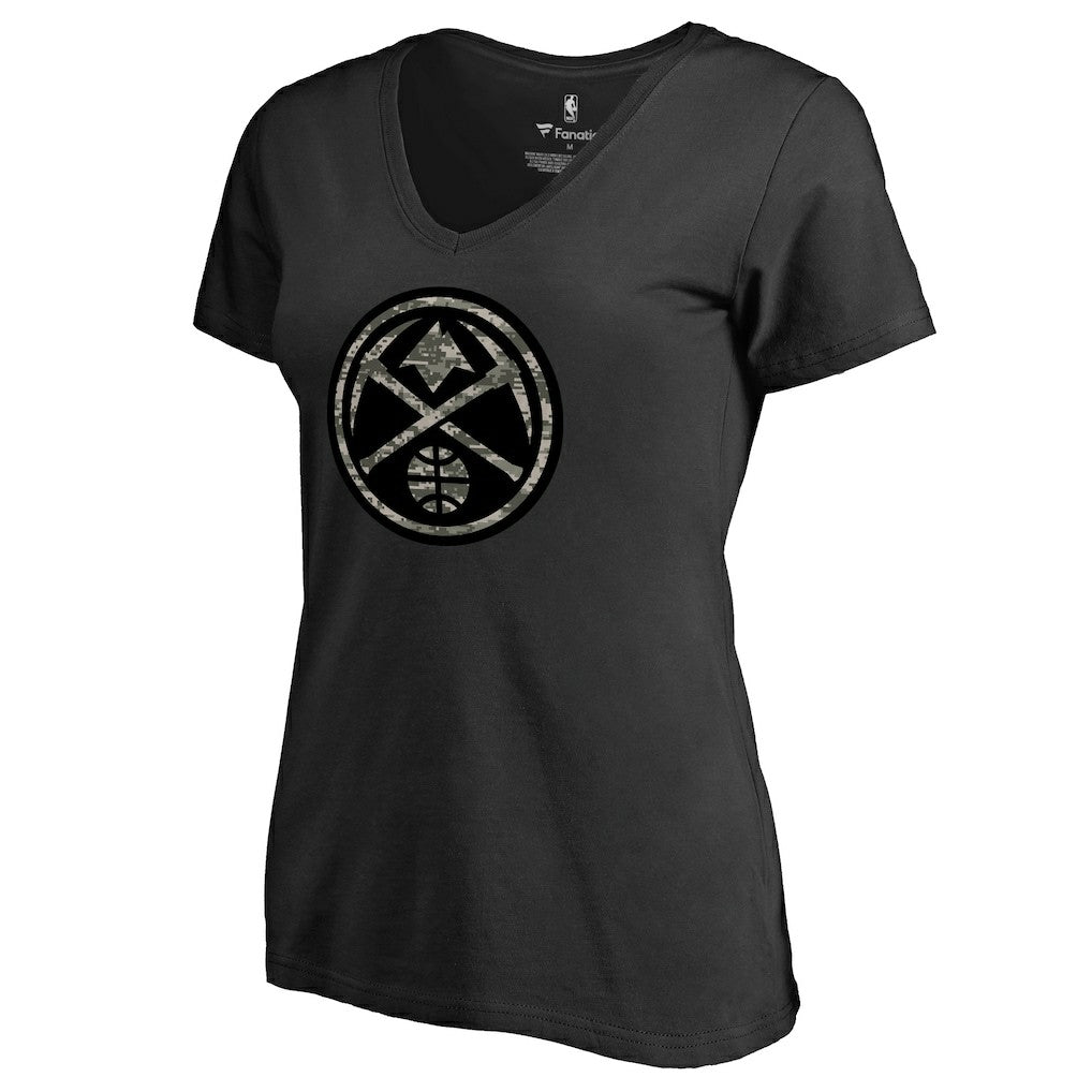 Denver Nuggets Women's Cloak Camo V-Neck T-Shirt sale - Black outlet