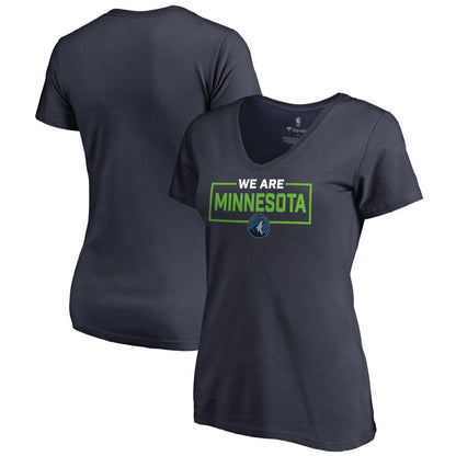 Minnesota Timberwolves Women's We Are Iconic Collection V-Neck T-Shirt - Navy shop