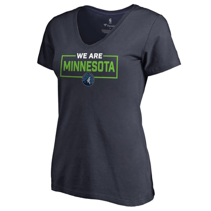 Minnesota Timberwolves Women's We Are Iconic Collection V-Neck T-Shirt - Navy shop