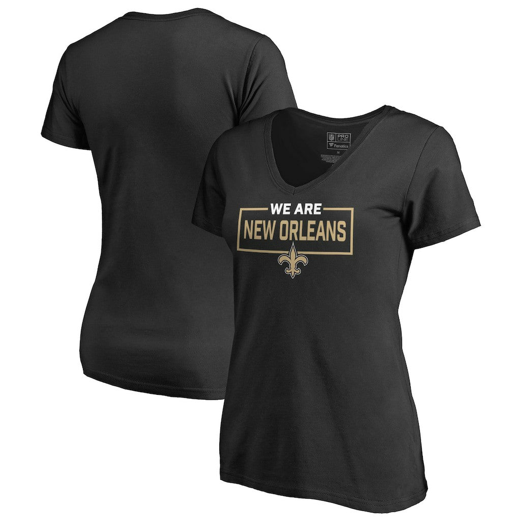 New Orleans Saints Women's We Are Icon V-Neck T-Shirt - Black sale