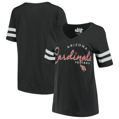 Arizona Cardinals Touch Women's Triple Play V-Neck T-Shirt - Black on sale