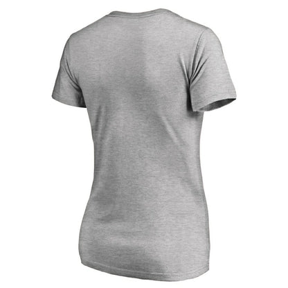 Los Angeles Dodgers Women's Hometown Collection Determined V-Neck T-Shirt - Heathered Gray