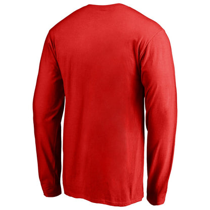 Los Angeles Angels Team Wordmark Long Sleeve T-Shirt - Red