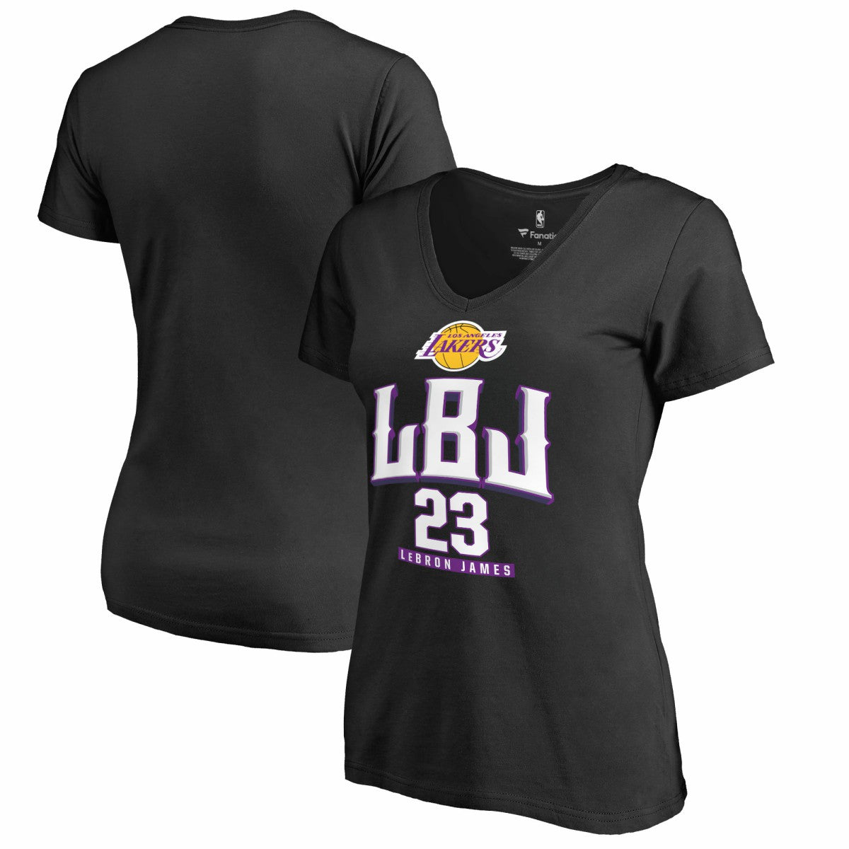 LeBron James Los Angeles Lakers Women's Hometown Collection LBJ V-Neck T-Shirt - Black discount