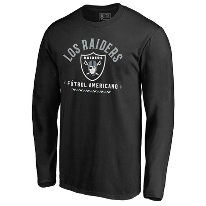 Las Vegas Raiders Futbol Americano Long Sleeve T-Shirt - Black online