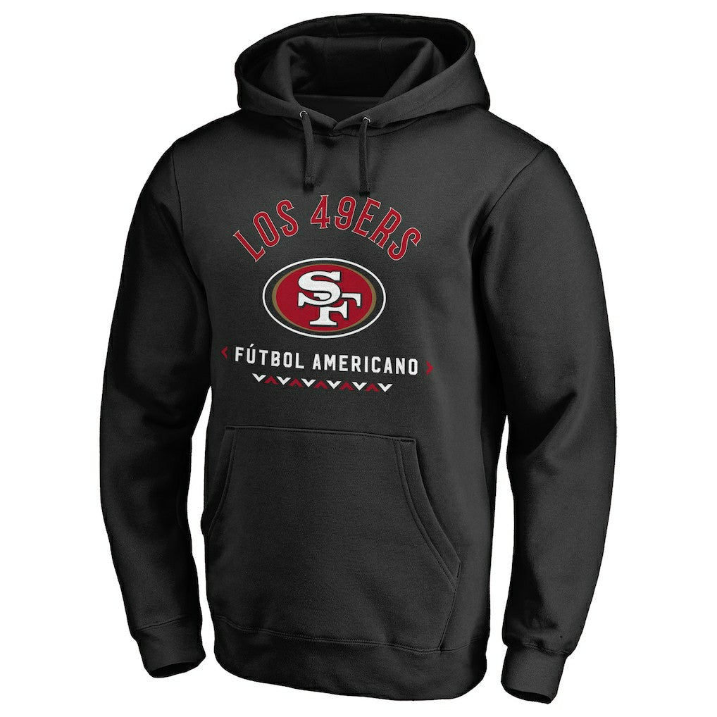 San Francisco 49ers Futbol Americano Pullover Hoodie - Black discount