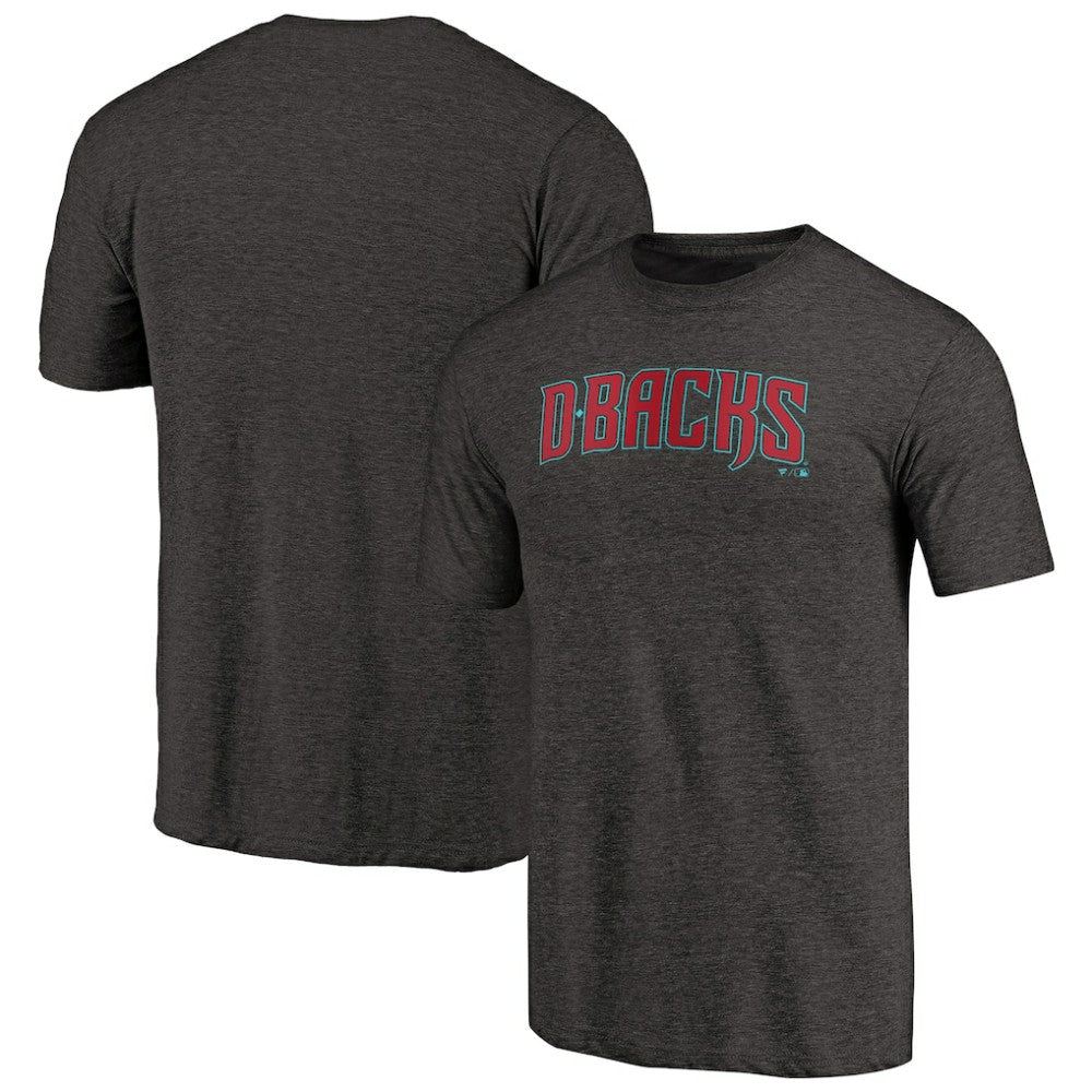 Arizona Diamondbacks Team Wordmark Tri-Blend T-Shirt - Black