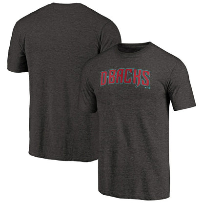 Arizona Diamondbacks Team Wordmark Tri-Blend T-Shirt - Black