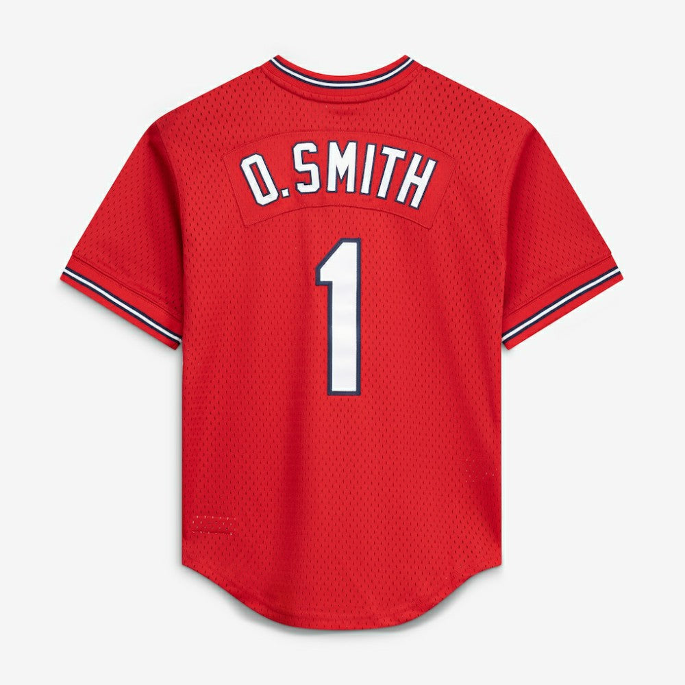 Ozzie Smith St. Louis Cardinals Youth Cooperstown Collection Mesh Batting Practice Jersey - Navy | Mitchell & Ness