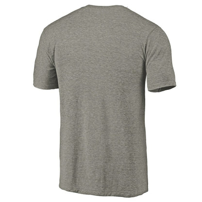 Brooklyn Nets Primary Logo Left Chest Distressed Tri-Blend T-Shirt - Gray for sale