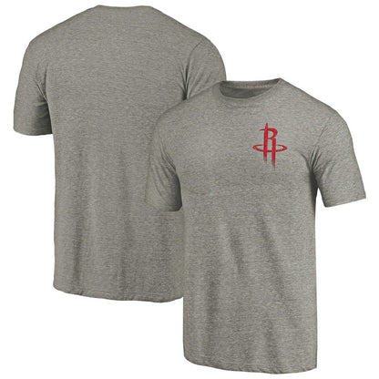Houston Rockets Primary Logo Left Chest Distressed Tri-Blend T-Shirt - Gray sale
