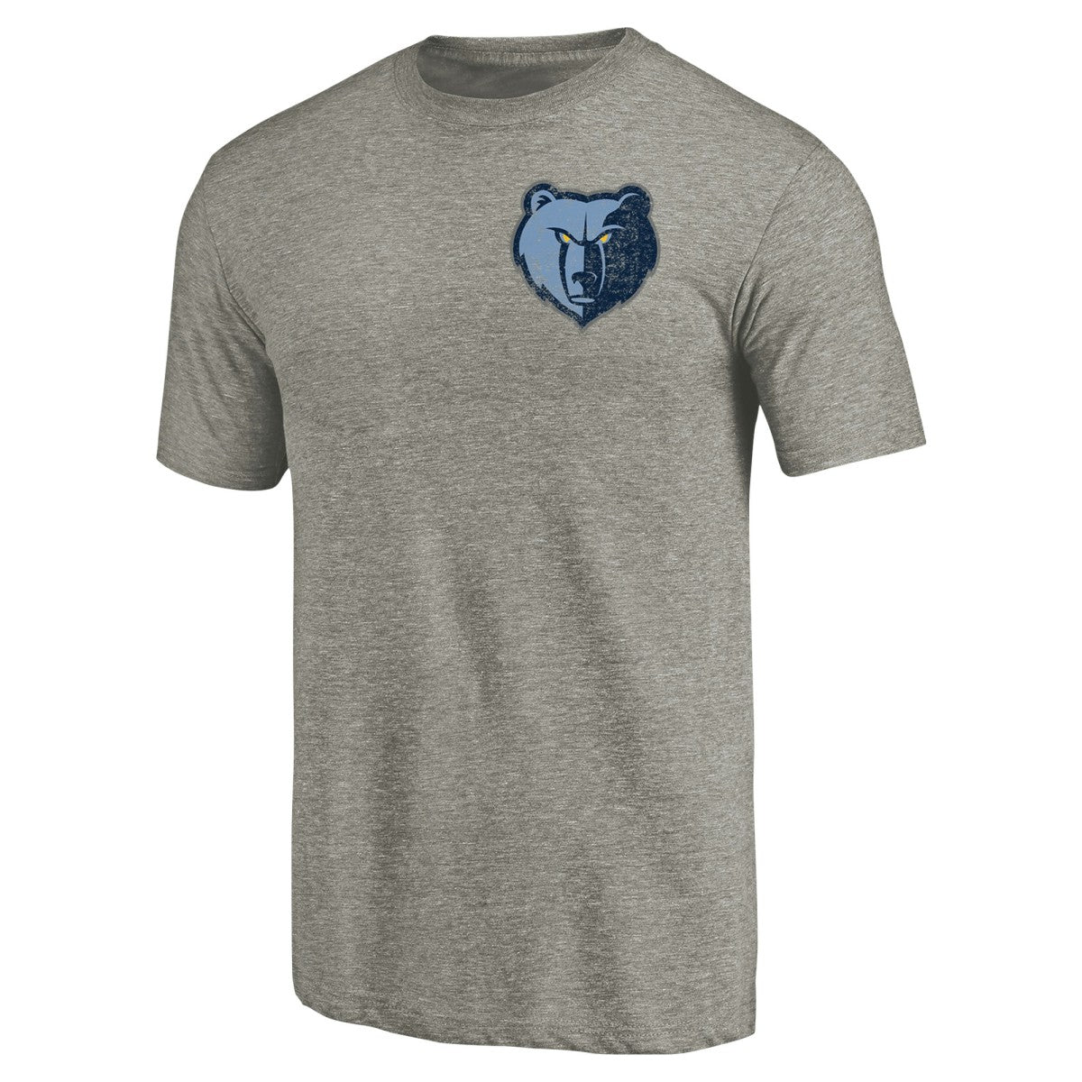 Memphis Grizzlies Primary Logo Left Chest Distressed Tri-Blend T-Shirt - Gray online