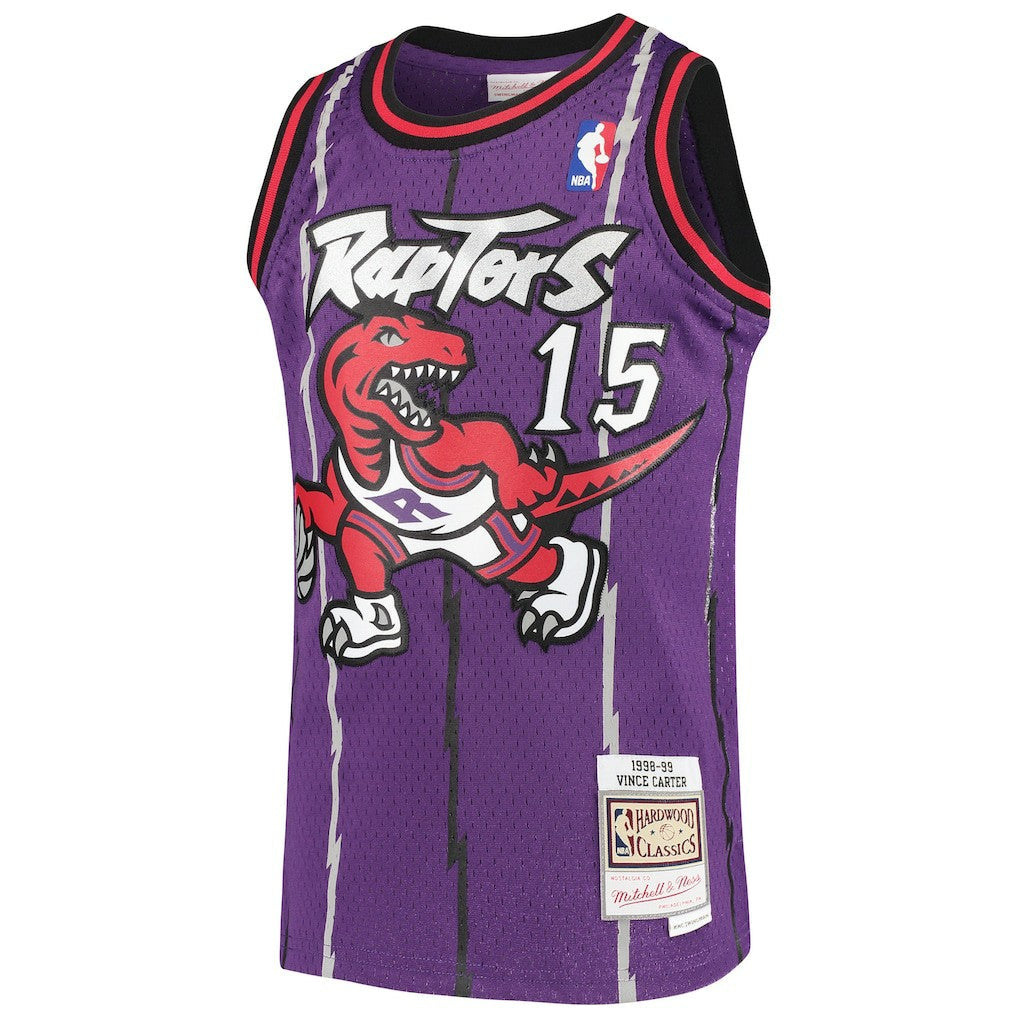 Vince Carter Toronto Raptors Youth 1998/99 Hardwood Classics Swingman Throwback Jersey - Purple | Mitchell & Ness outlet