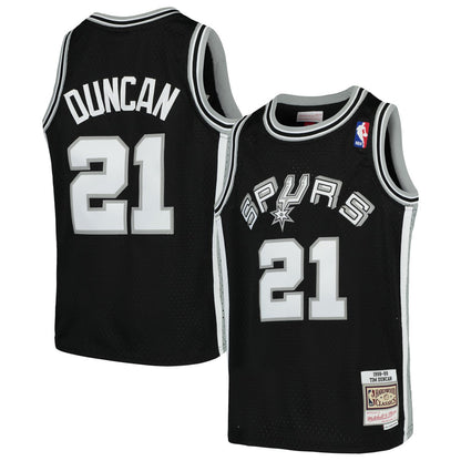 Tim Duncan San Antonio Spurs Youth Swingman Throwback Jersey - Black | Mitchell & Ness shop