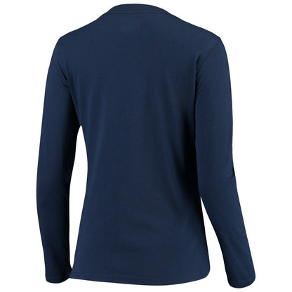 Tennessee Titans G-III 4Her by Carl Banks Women's Post Season Long Sleeve V-Neck T-Shirt - Navy for sale